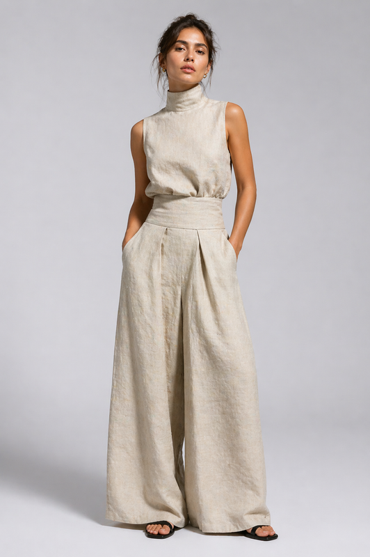 Valencia Linen Two-Piece Set